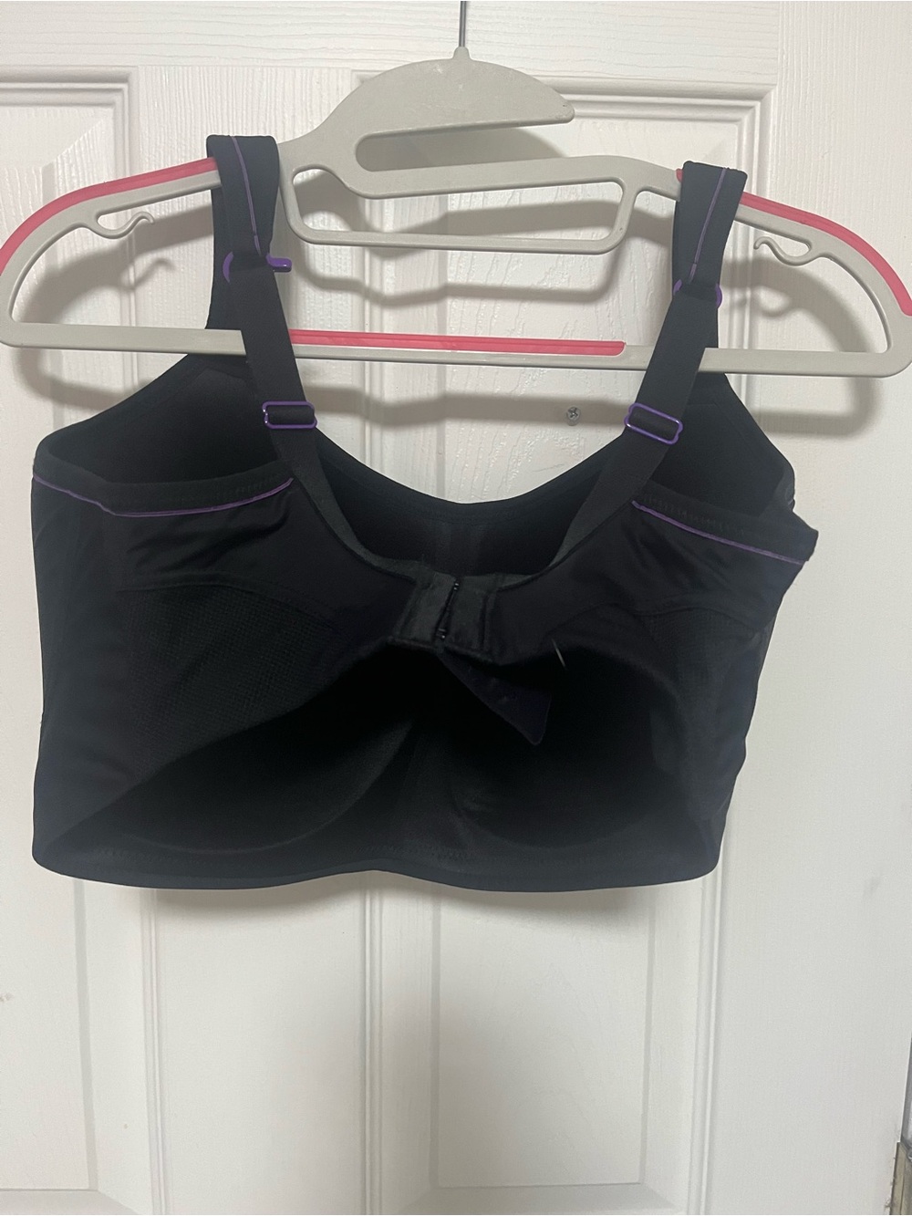 Panache Black Sports Bra with Racerback Hook Option. 34G - Picture 3 of 5